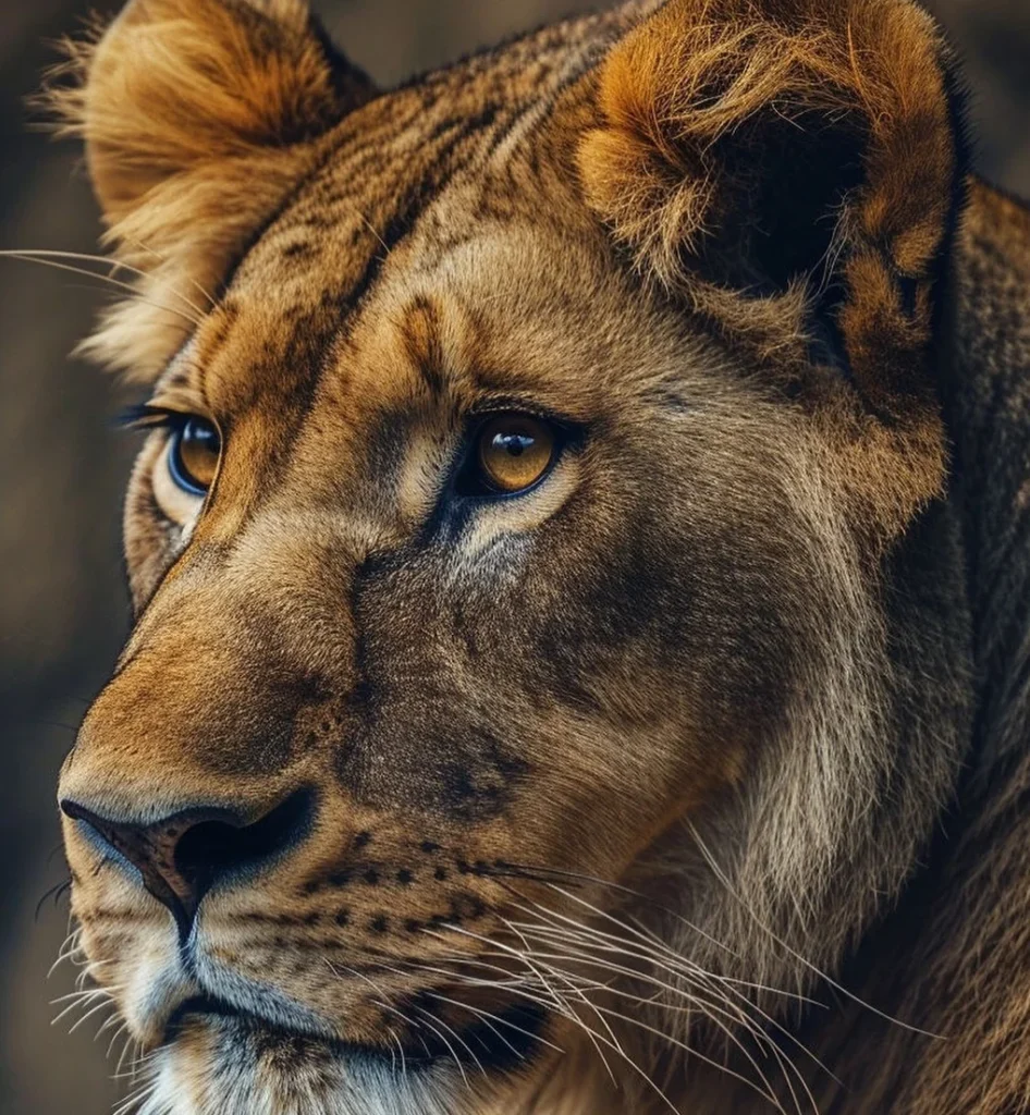 wildlife photography of a lion, closeup, shot with the best camera for wildlife photography, amazing lion shot