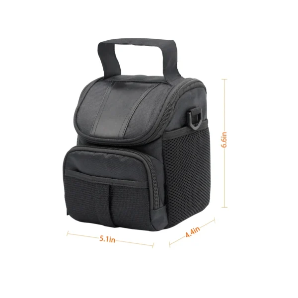 black camera bag size