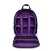 purple camera travel bag front