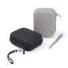 black and grey compact camera case