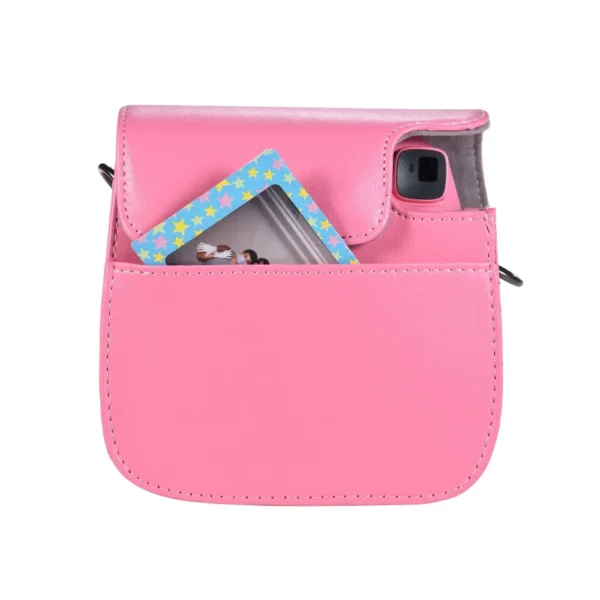 pink instant camera bag